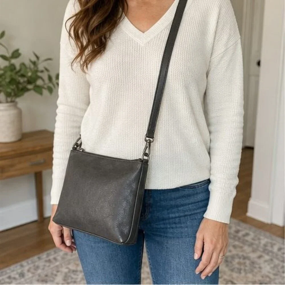 Blush Woven Crossbody Bag